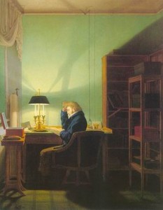 Kersting Man Reading by Lamplight